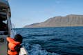 Cruising in the fjord in search for whales & wildlife