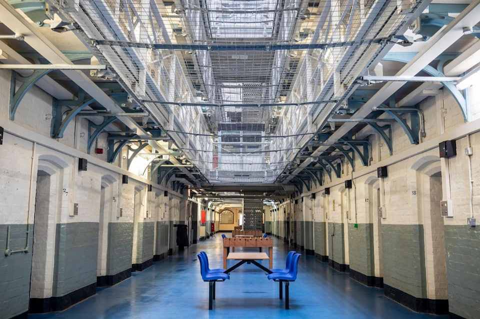 One of the prison wings at Shrewsbury Prison.