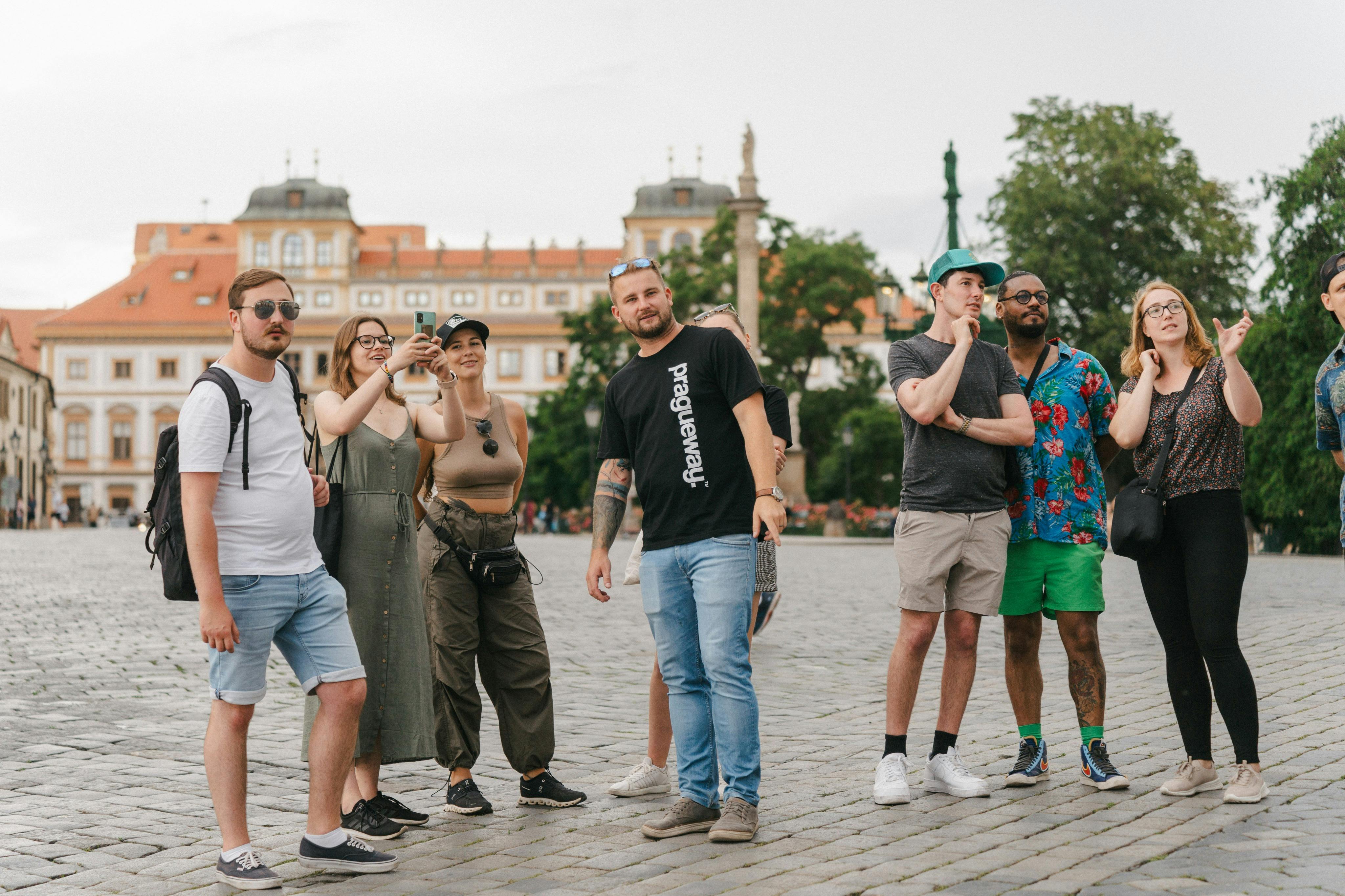 right outside the castle complex