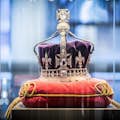 See a replica of the Royal Crown of Great Britain with the Coster polished Koh I Noor diamond