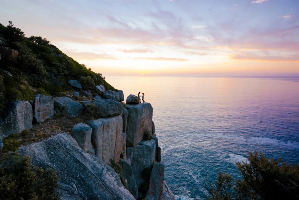 intimate moment on the cliffs of Table Mountain