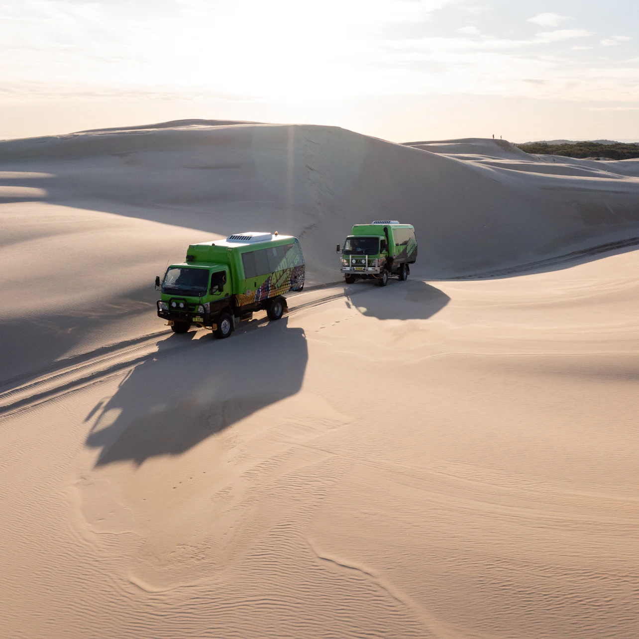 Afternoon light creating stunning views on the dunes