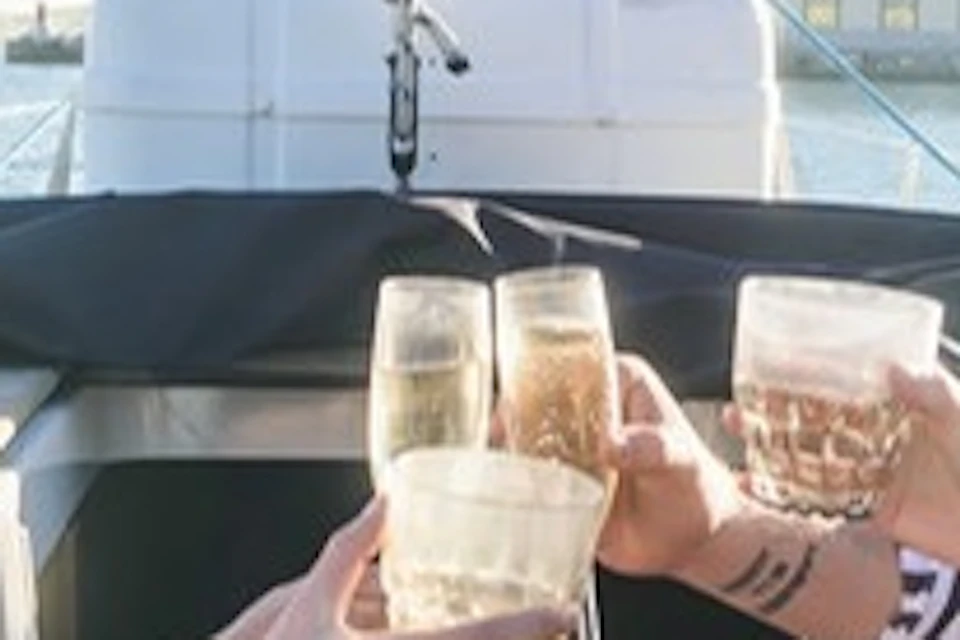 Customers enjoying the sailboat