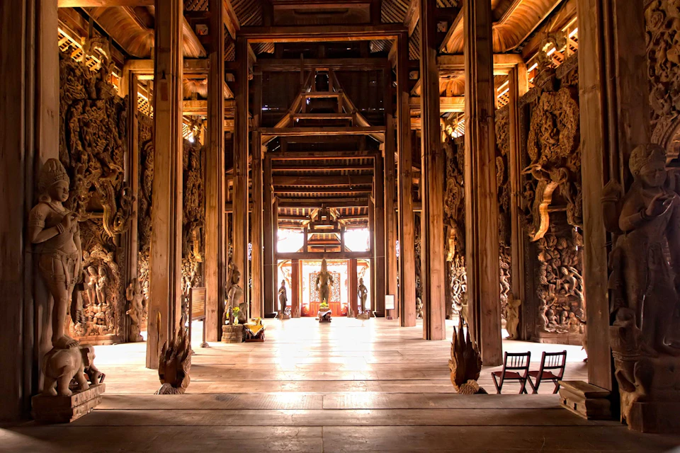 Inside the Sanctuary of Truth temple