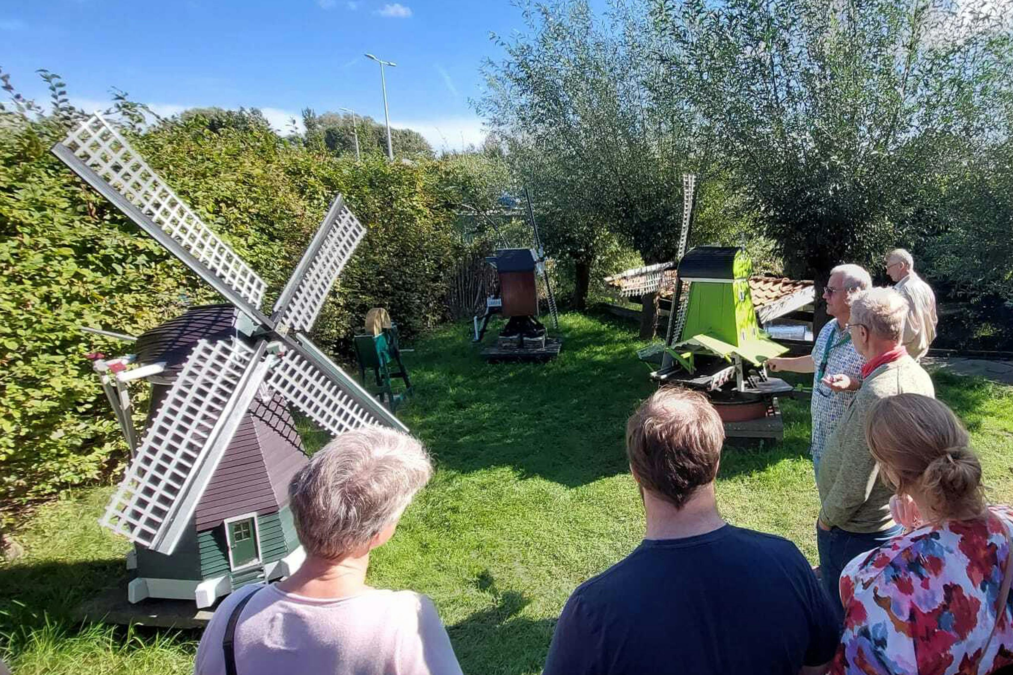 Model mills in the garden