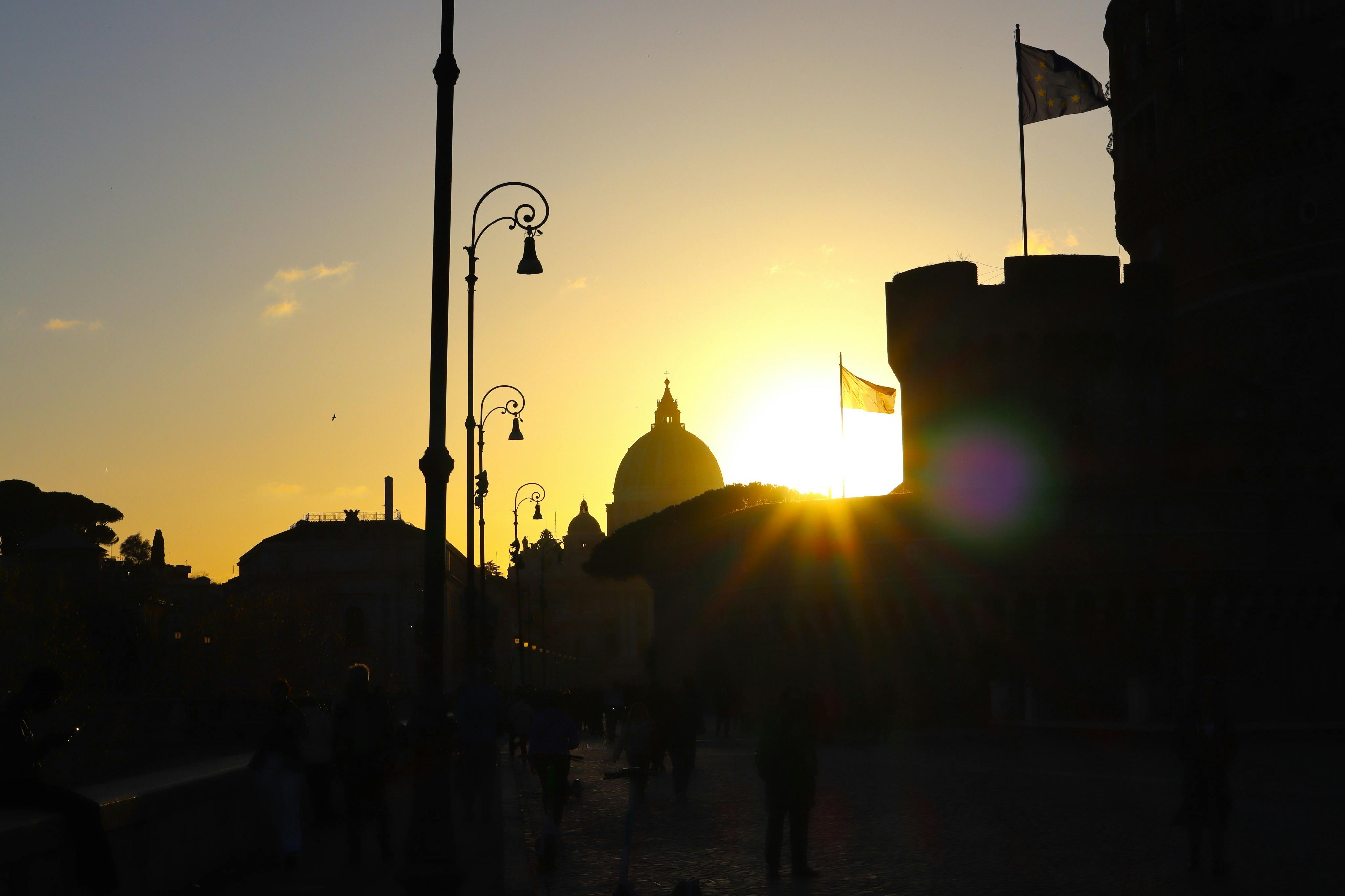 Silhouette from Castel with St. Peter's Dome