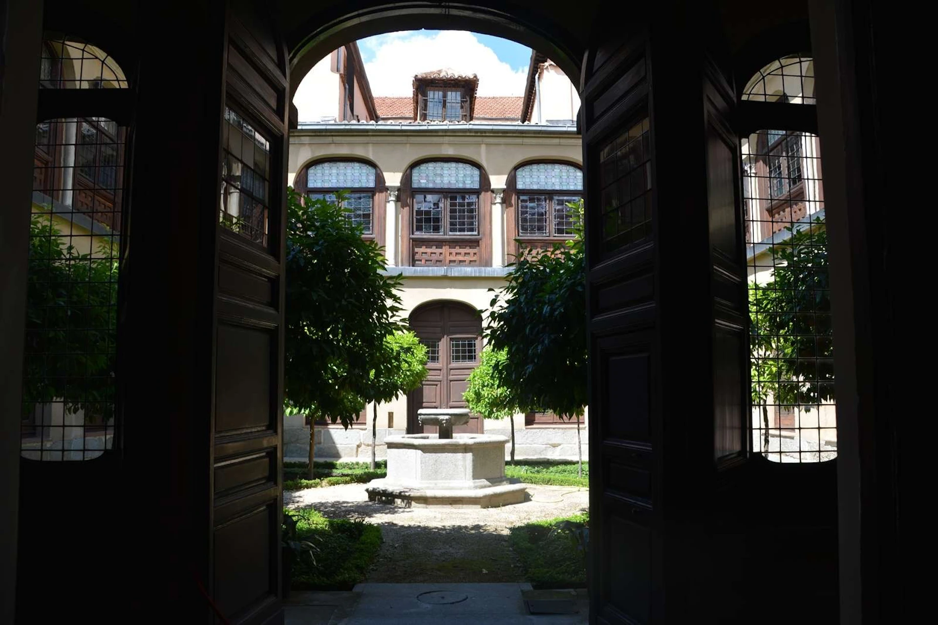 Lower cloister patio