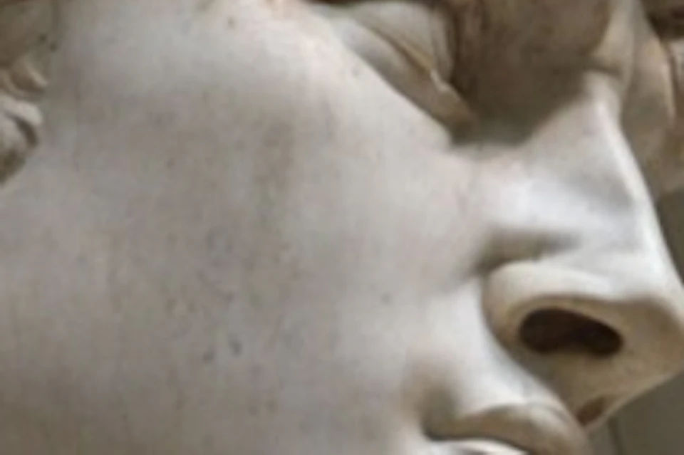 Detail of Michelangelo's David.