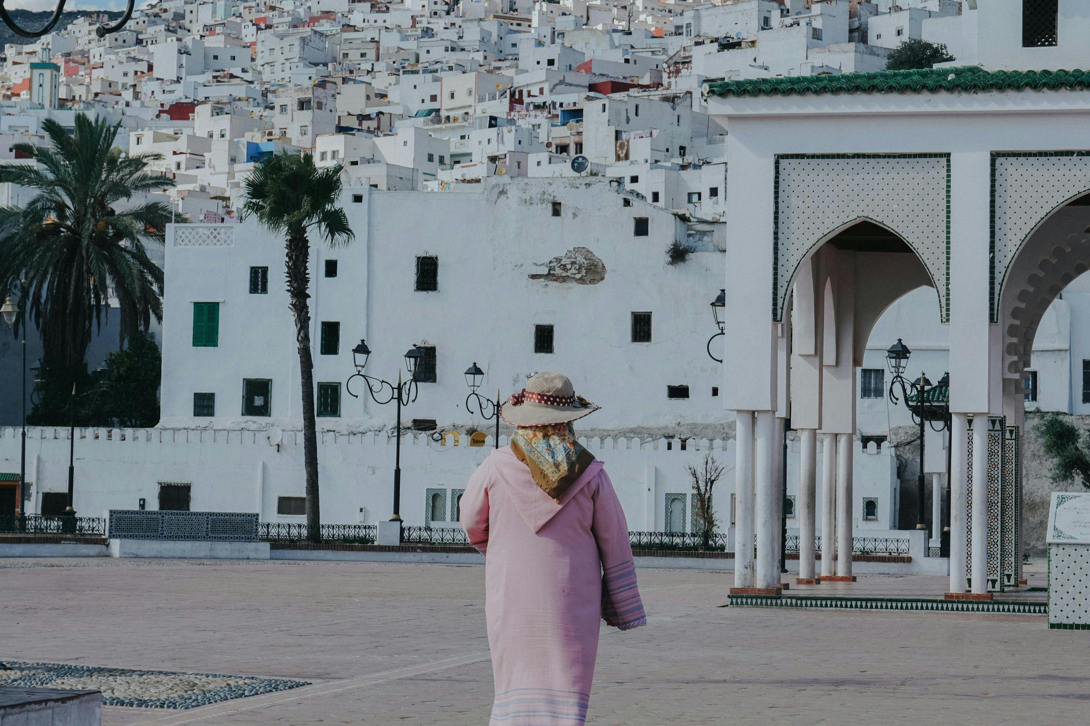 Woman walking in Tangier