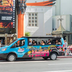 Hollywood Bus Tours in front of The Chinese Theatre