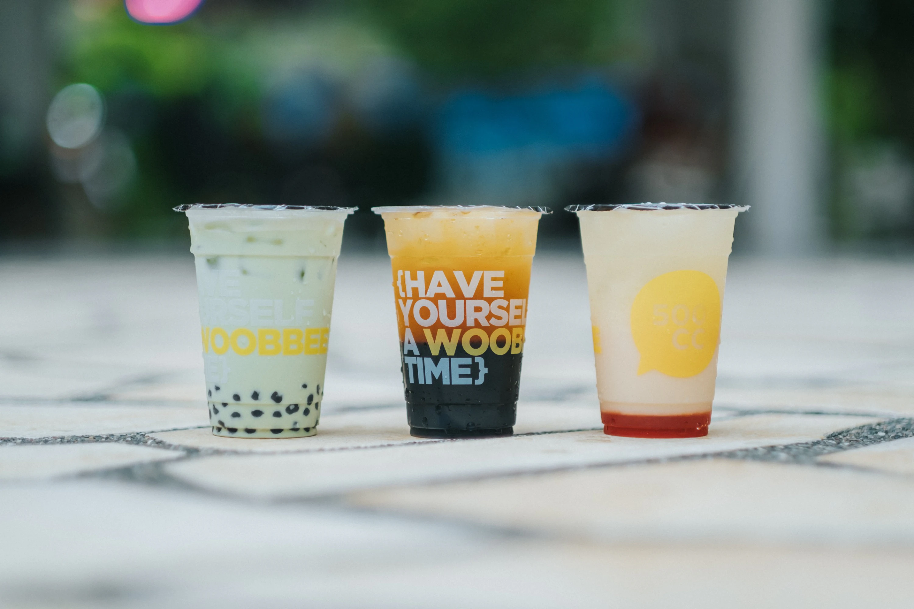 Woobbee Singapore: Fresh Lemon Honey Green Tea with Aloe Vera (Medium)