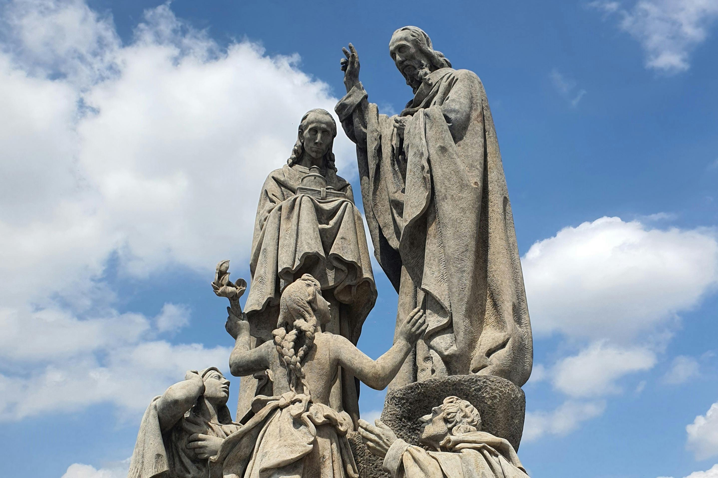 Statues on the Charles Bridge.