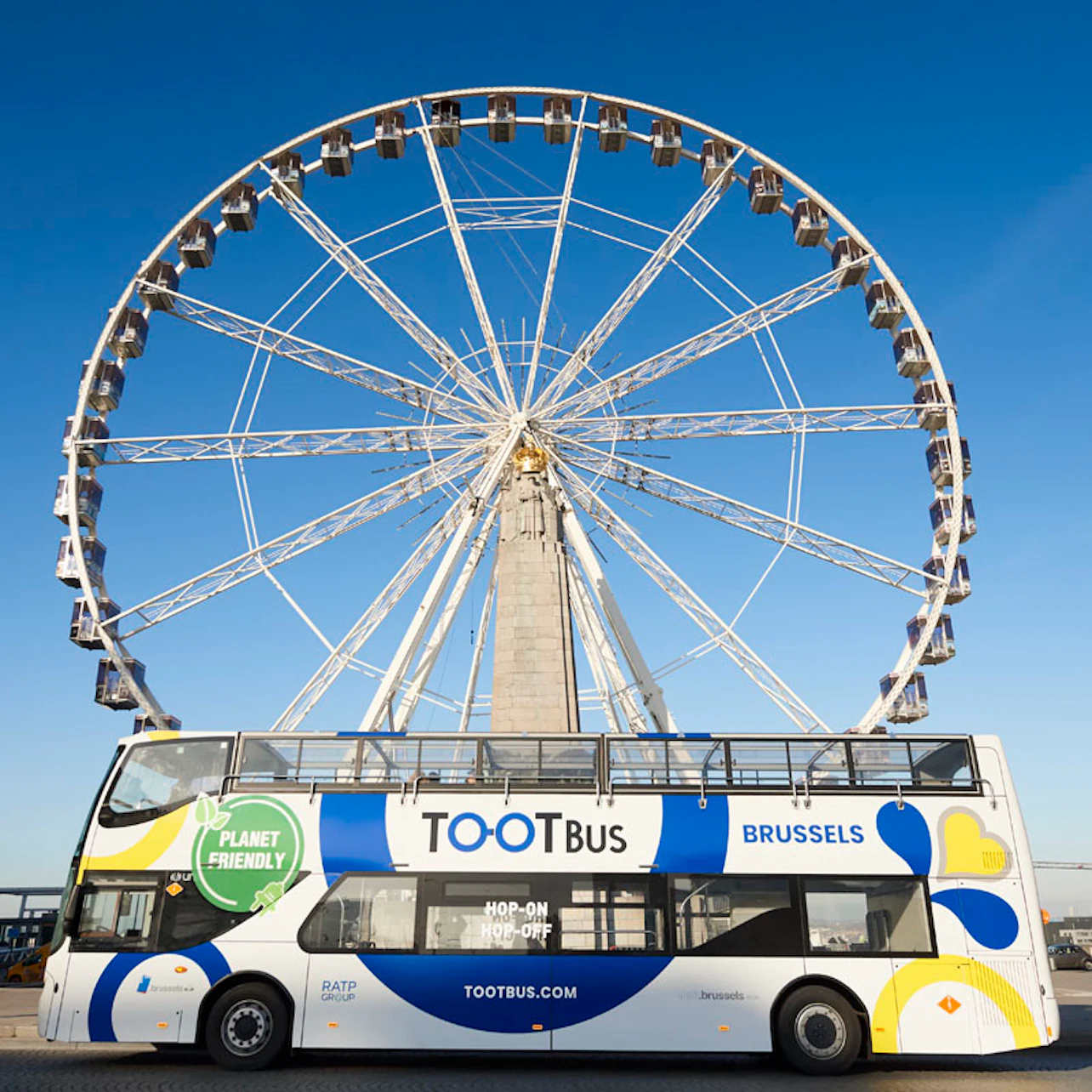 Tootbus Brussels: Visite en bus électrique avec arrêt et montée