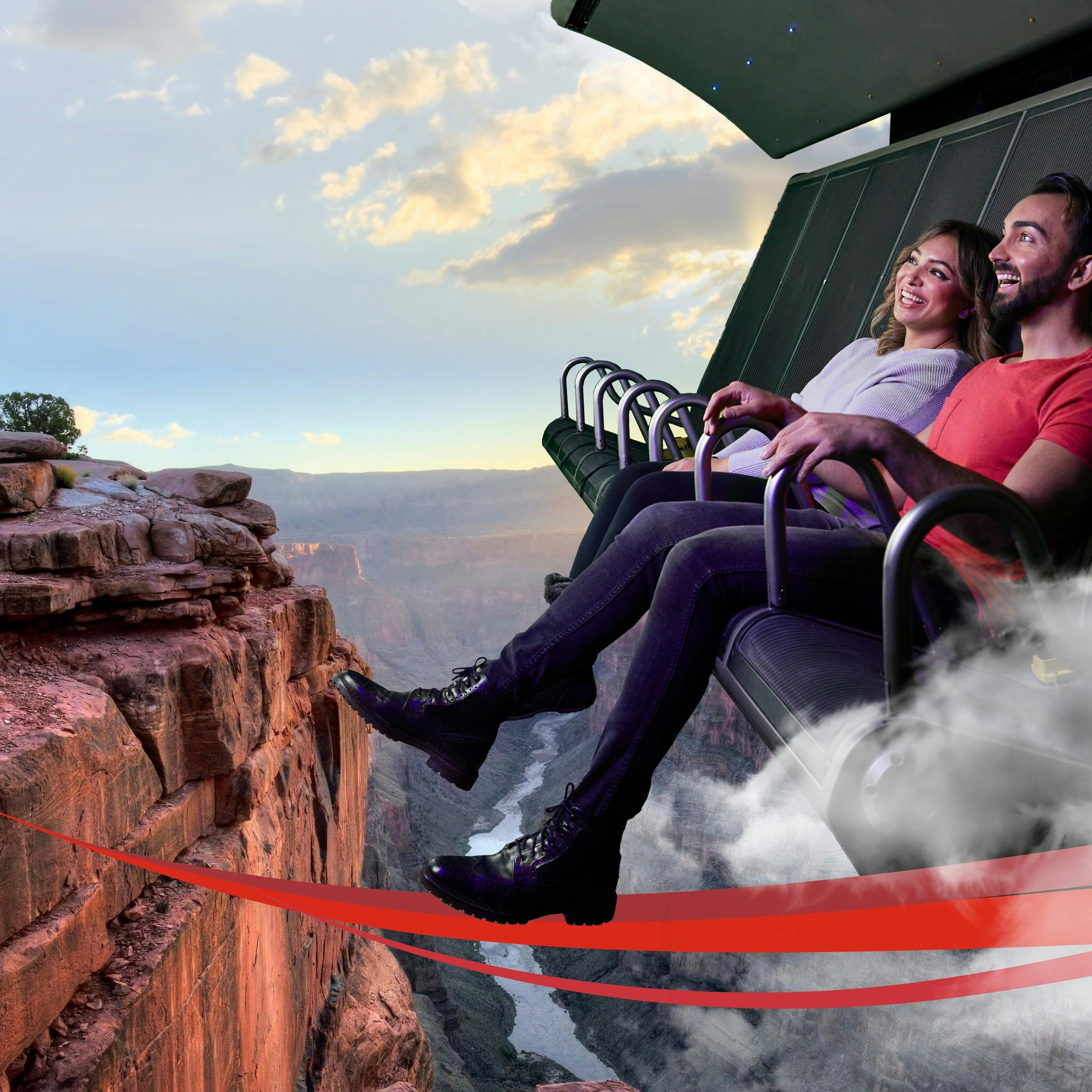 Image de personnes appréciant FlyOver Canada