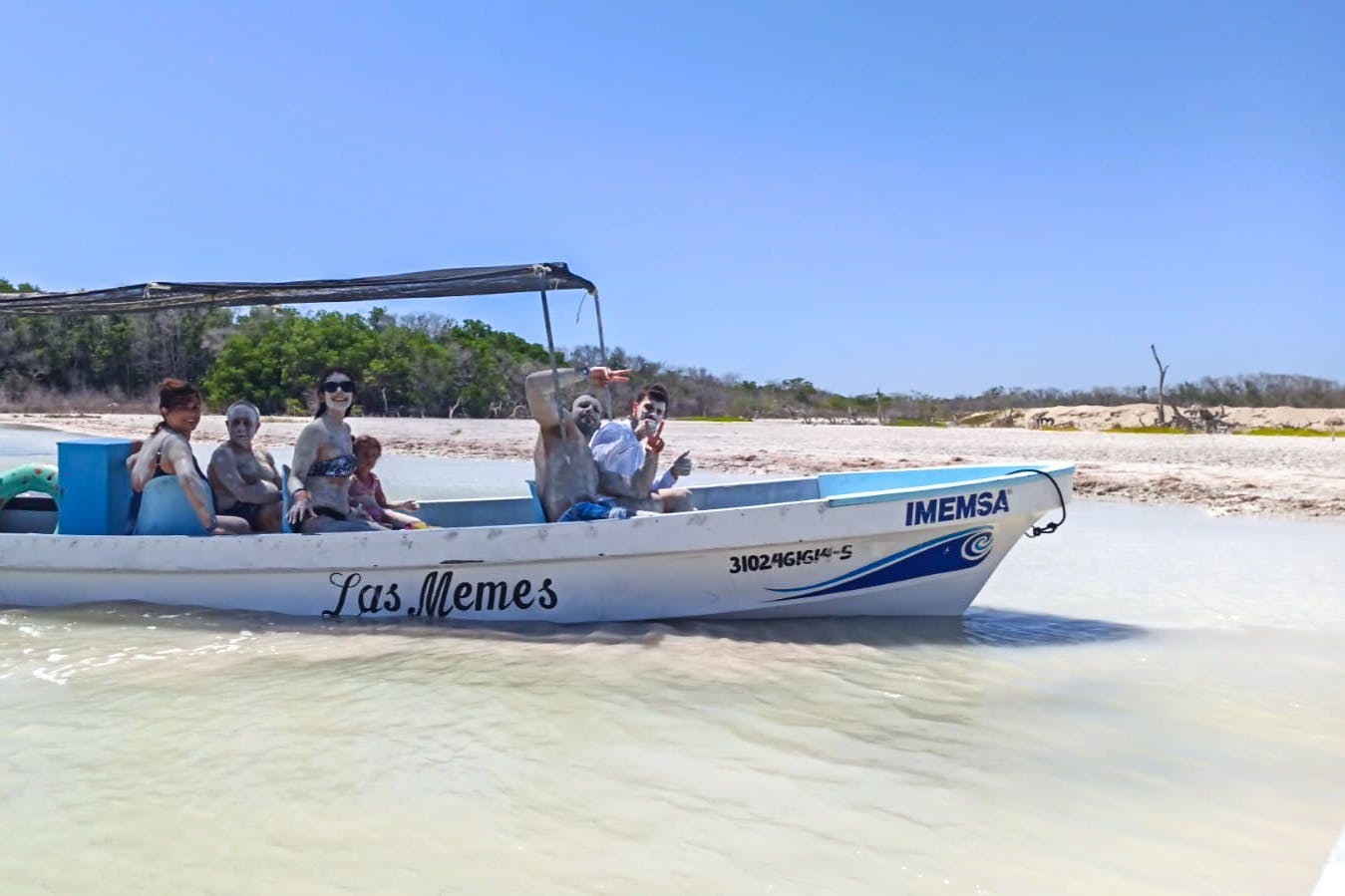 Transport by boat. Small groups