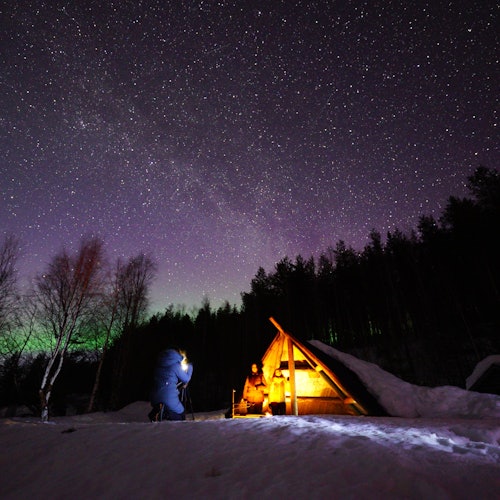 Desde Rovaniemi : Excursión fotográfica de la aurora boreal