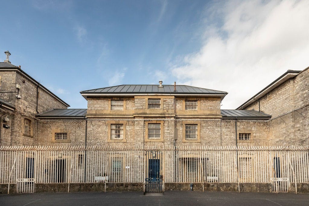 The exterior of Shepton Mallet Prison.