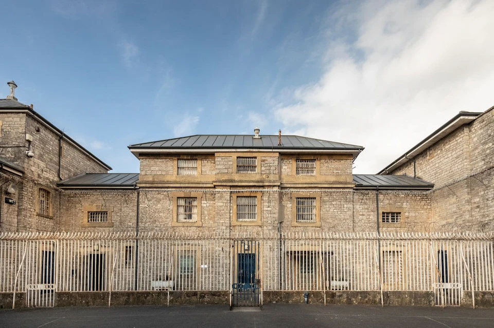 The exterior of Shepton Mallet Prison.