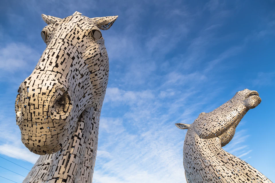 The Kelpies, a tribute to work horses from long ago