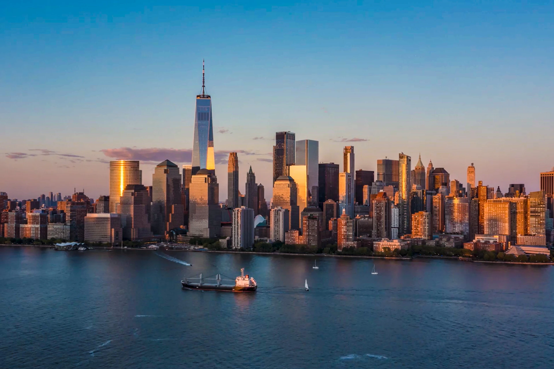 NYC Waterview from helicopter