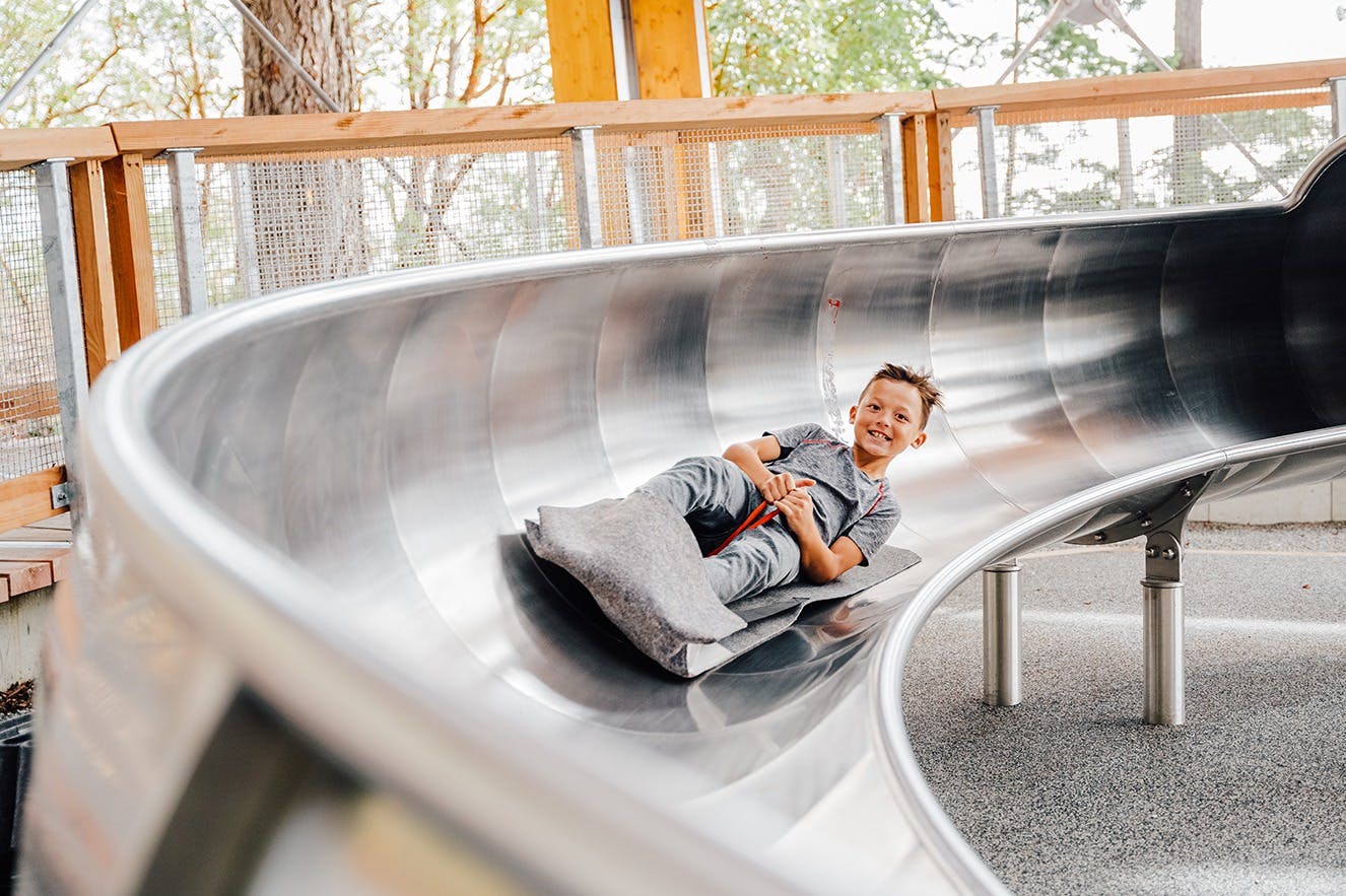 The slide at Malahat Skywalk