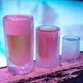drinks in frozen glasses