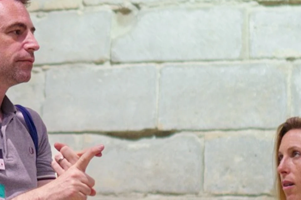 Guide and small group in the foundations of the medieval Louvre