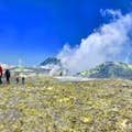 Das Land auf dem Weg durch die Krater des Vulkans Ätna