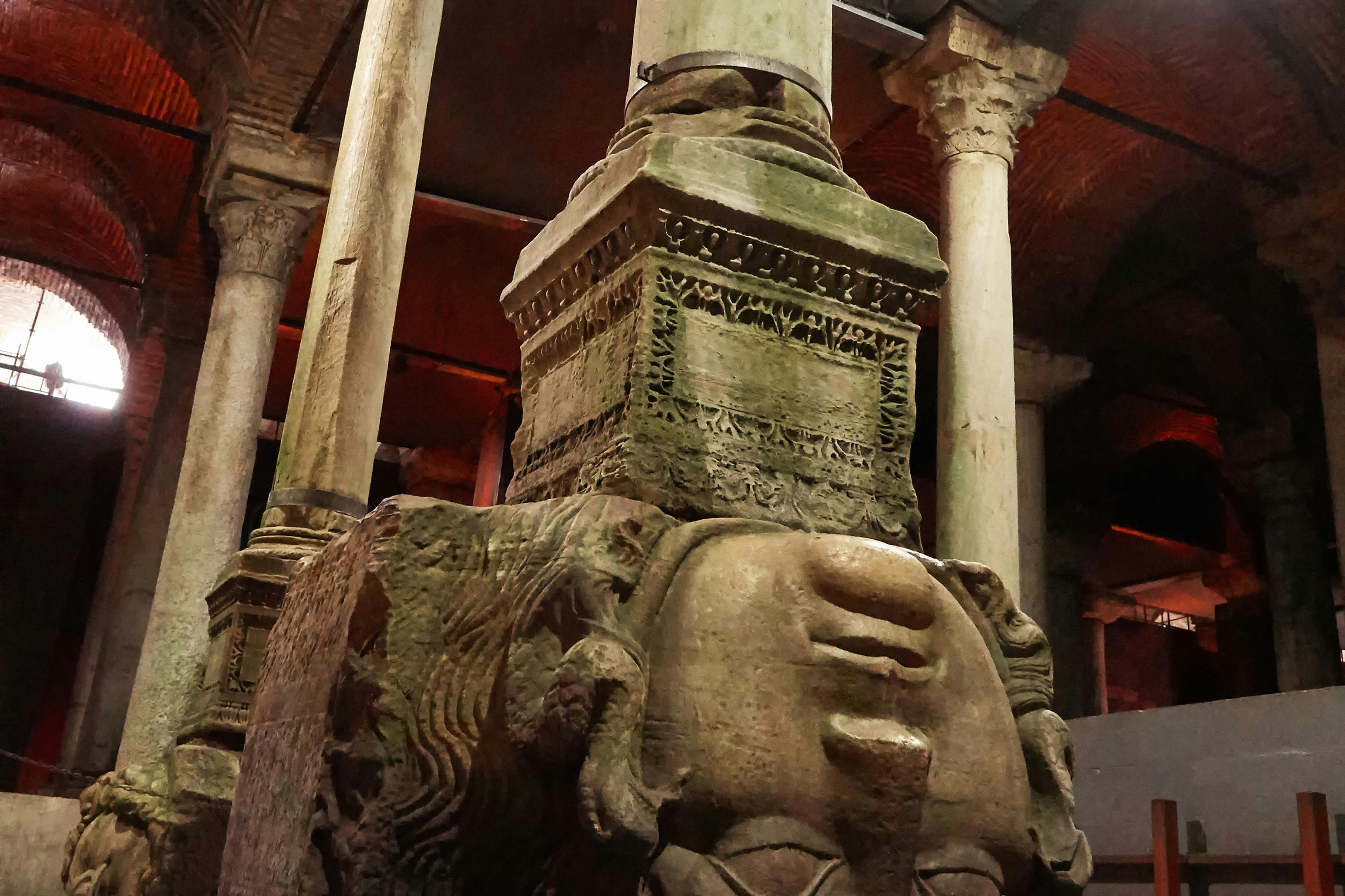 Ancient Medusa Column in the Cistern