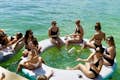 ladies sipping, laughter flowing—a stylish rendezvous of relaxation on the water.