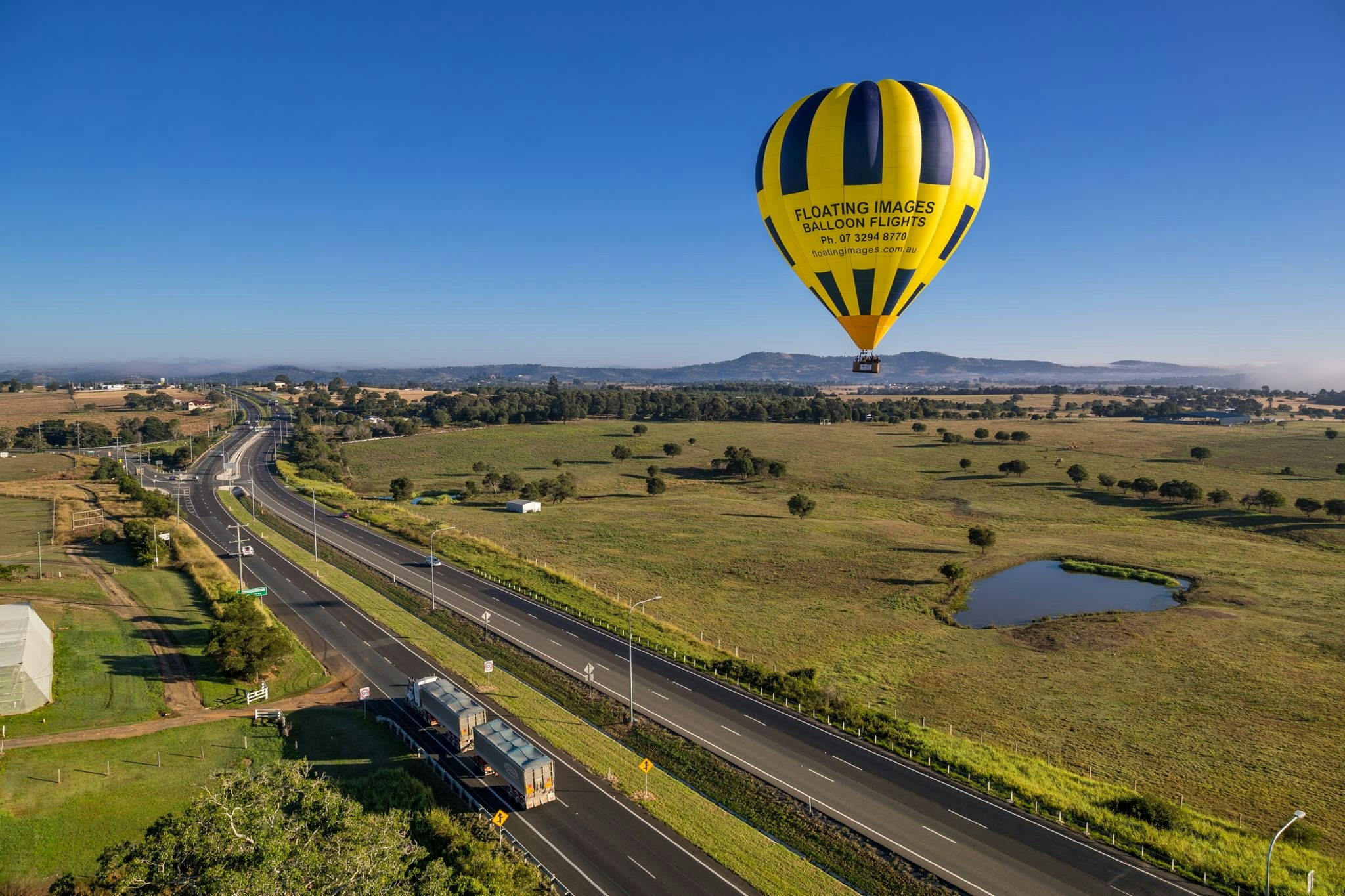 Voo de balão de ar quente na Grande Brisbane e café da manhã opcional