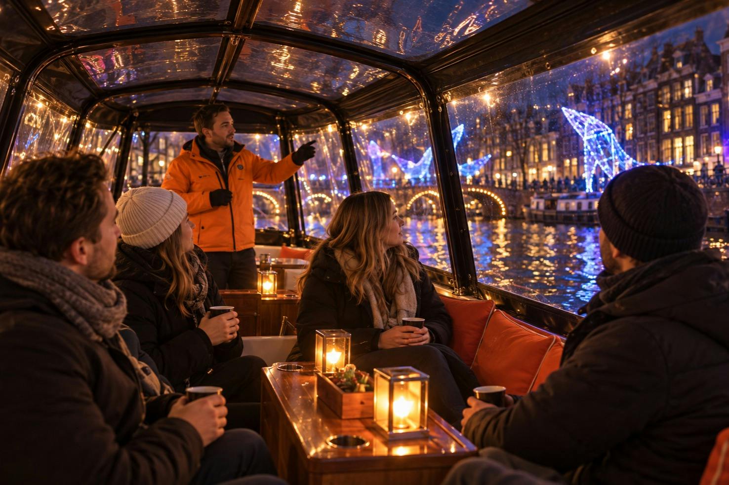 Amsterdam: Light Festival Canal Cruise + Optional Drinks & Snack 4