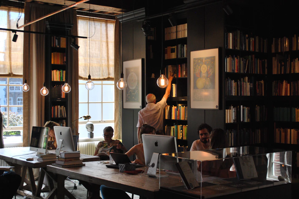Reading room of the Embassy of the Free Mind