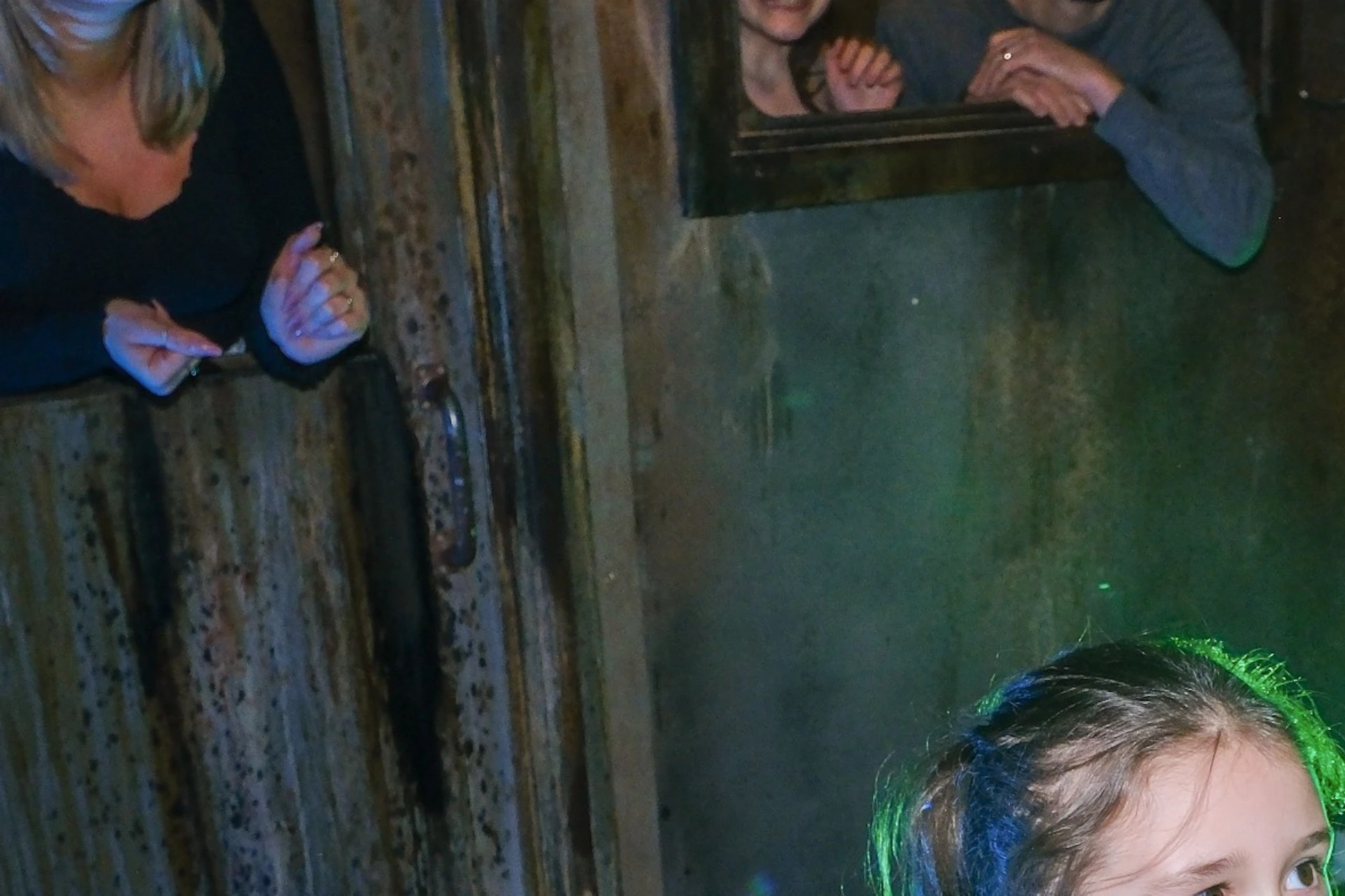 Families playing the Maze