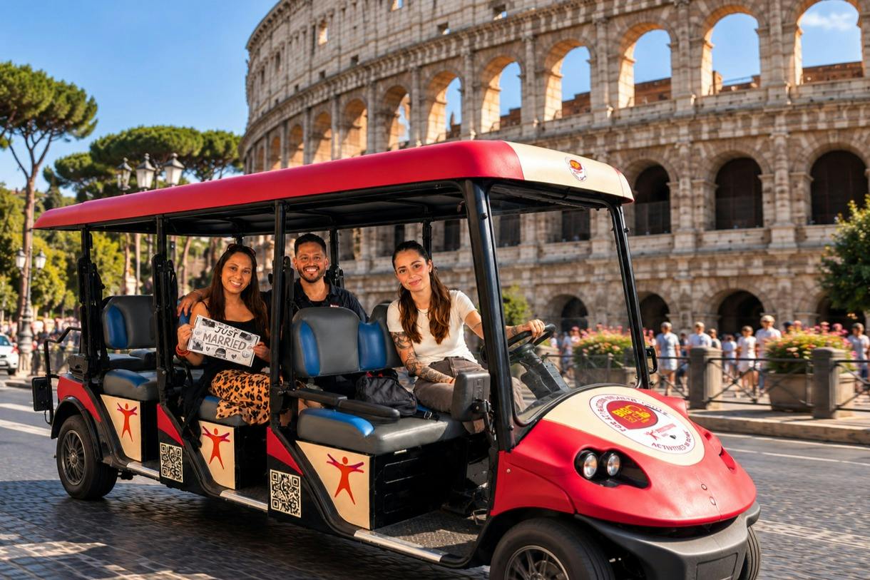 Rome: Golf Cart City Tour + Audio Guide