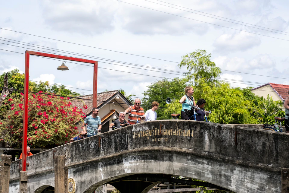 Small bridge crossing a canal