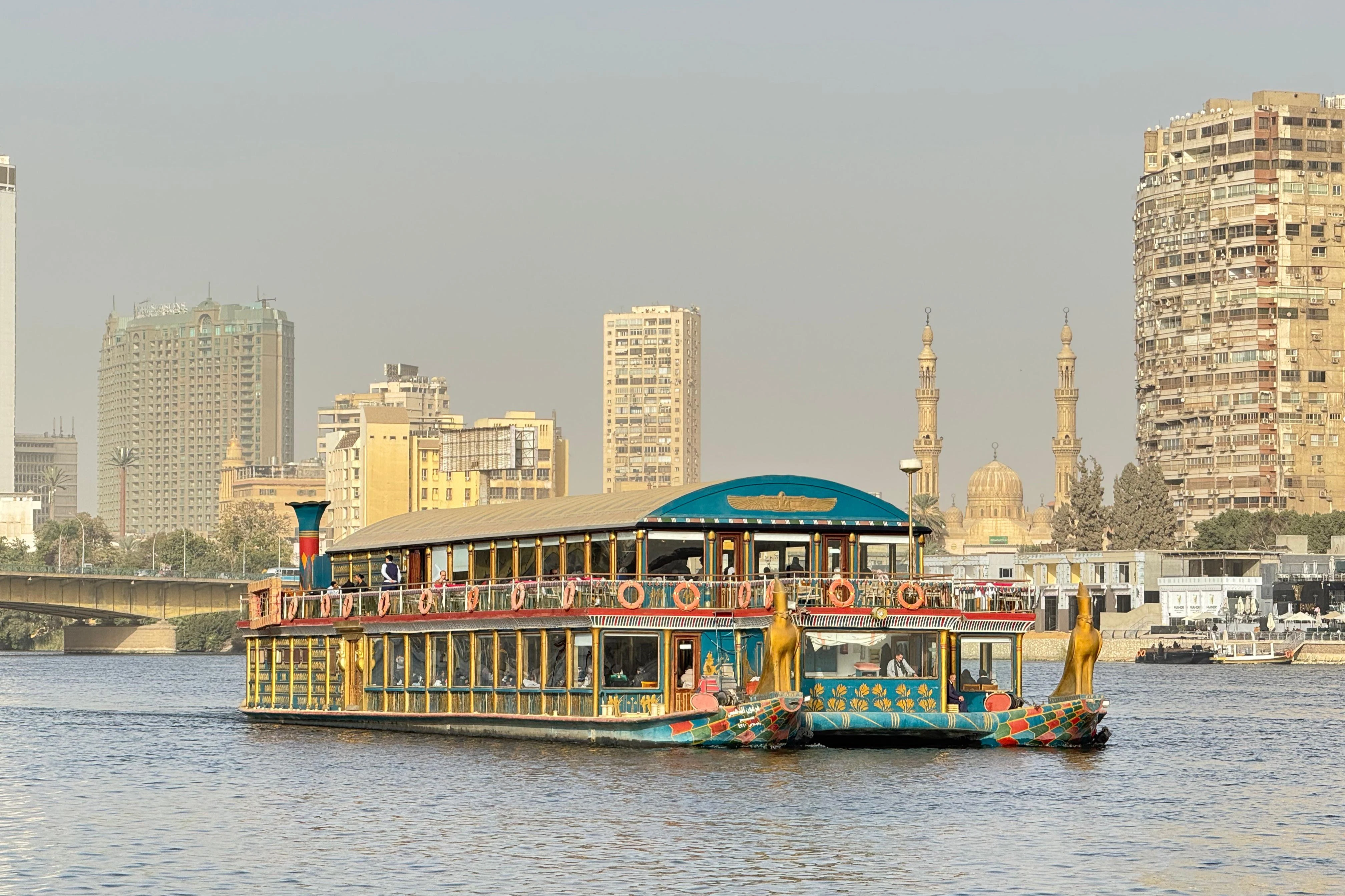 Cairo: Nile Pharaohs Dinner Cruise + Optional Transfer & Drinks