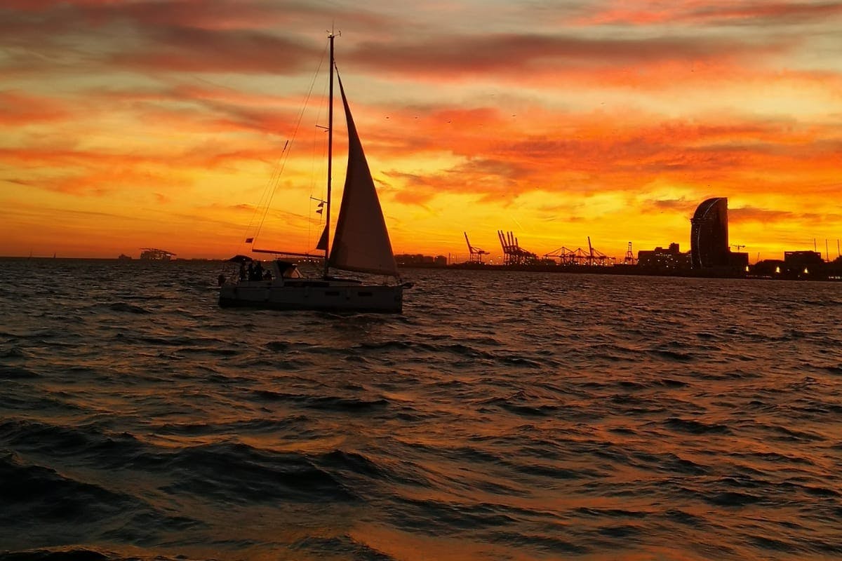 coucher de soleil barcelone