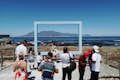 Robben Island Picture square with the backdrop of Table Mountain