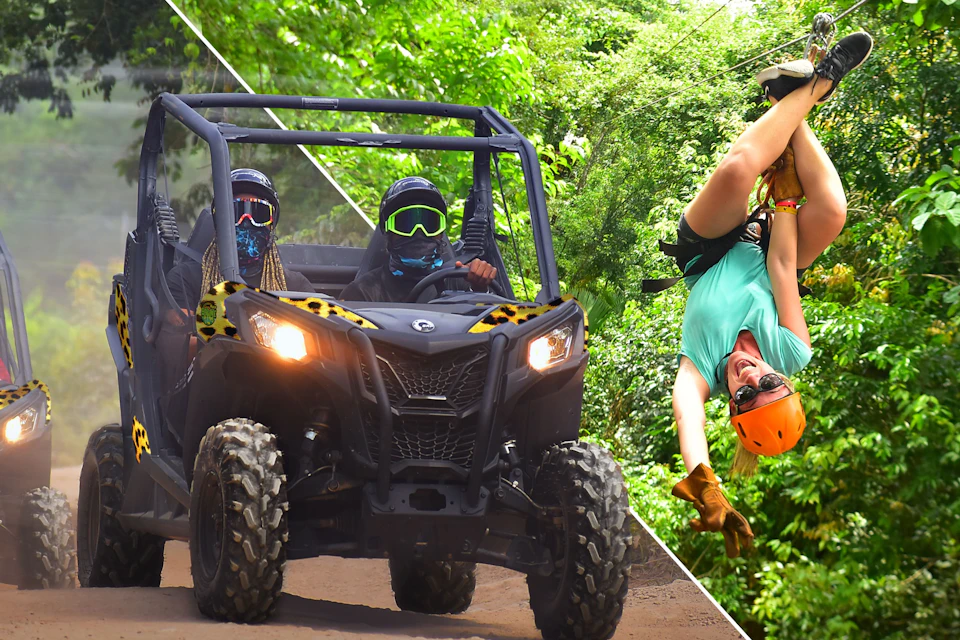 Combine off-road buggy driving with ziplines.