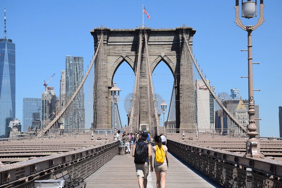 Crossing Brooklyn Bridge