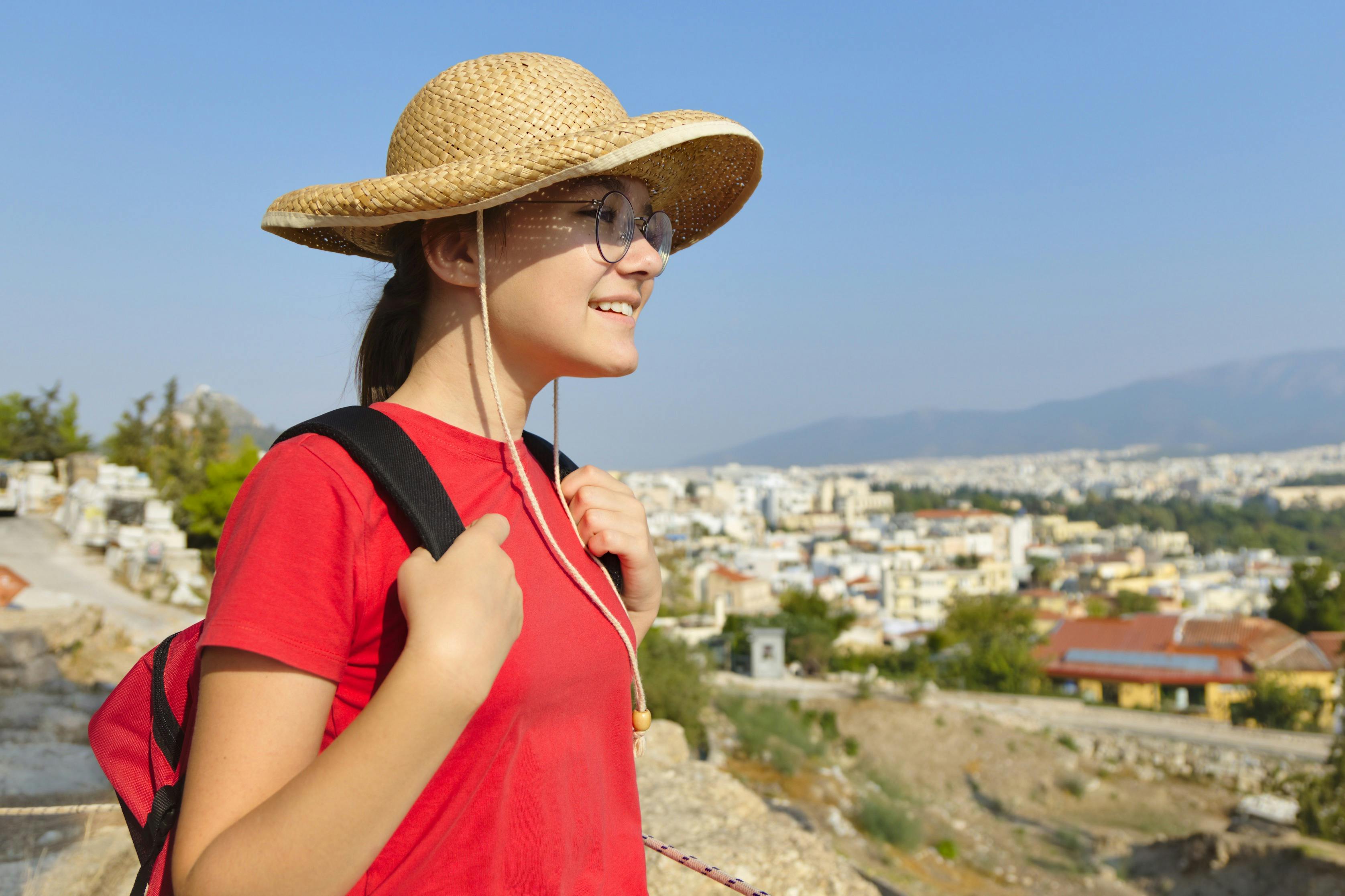 A guest watching Athens from above