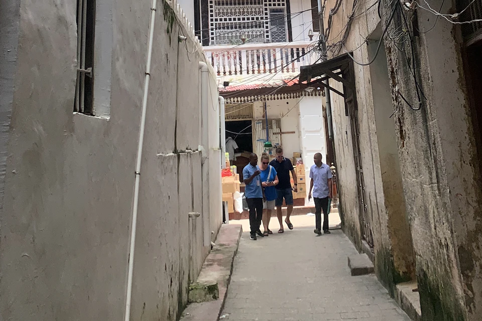 Narrow street & Tall building