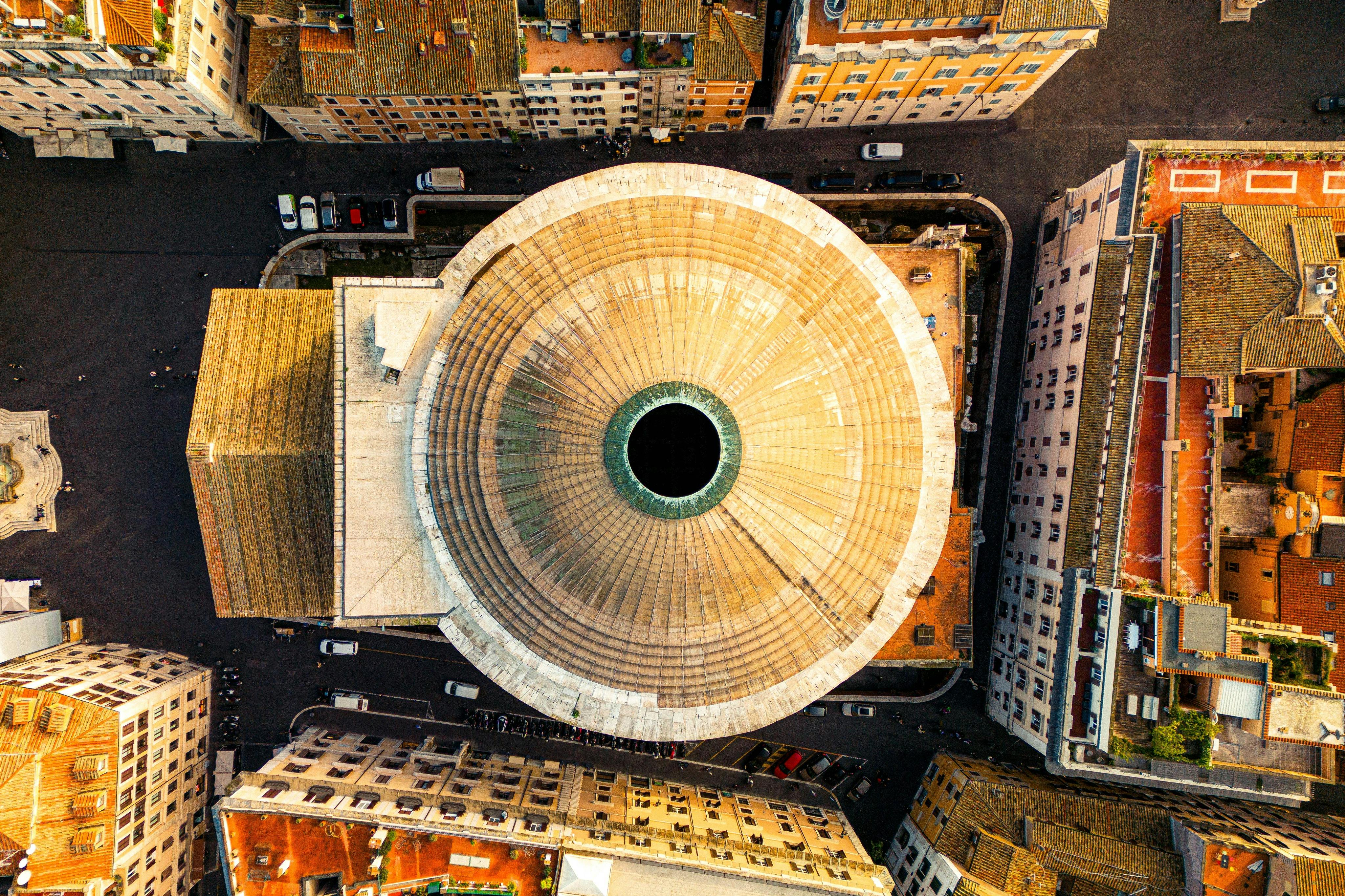 Pantheon Facade from above view