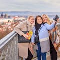 从佩特林瞭望塔俯瞰美景。持布拉格游客通行证可免费进入（包括电梯）。
