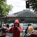 Ein Blick auf die Atocha Station an Bord eines offenen Big Bus Tour