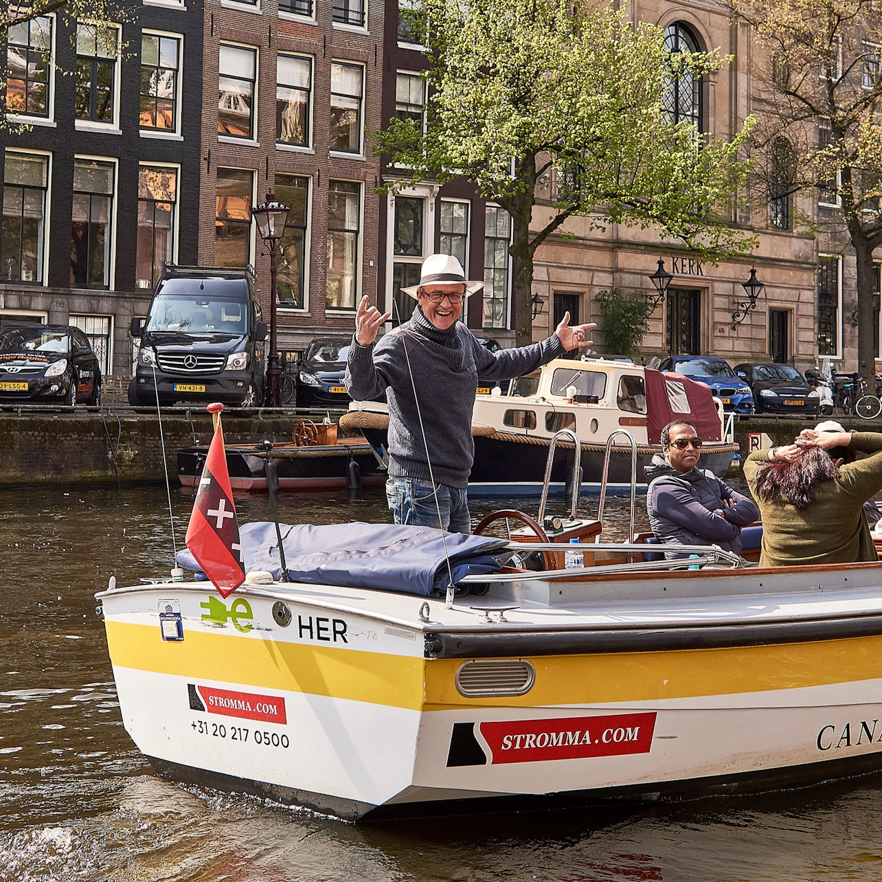 Open boot door Amsterdamse grachten