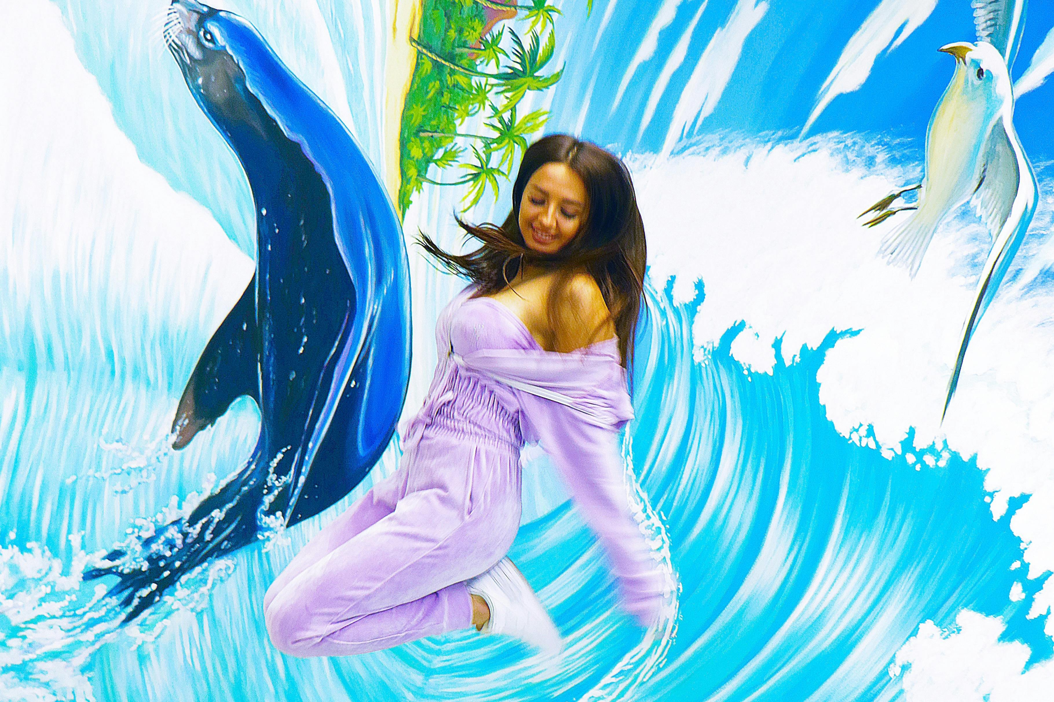 Surf op med det marine liv på vores Surfboard Illusion!