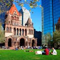 Copley Square and its iconic Trinity Church (1877) are located in the heart of Boston's elegant Back Bay neighborhood.