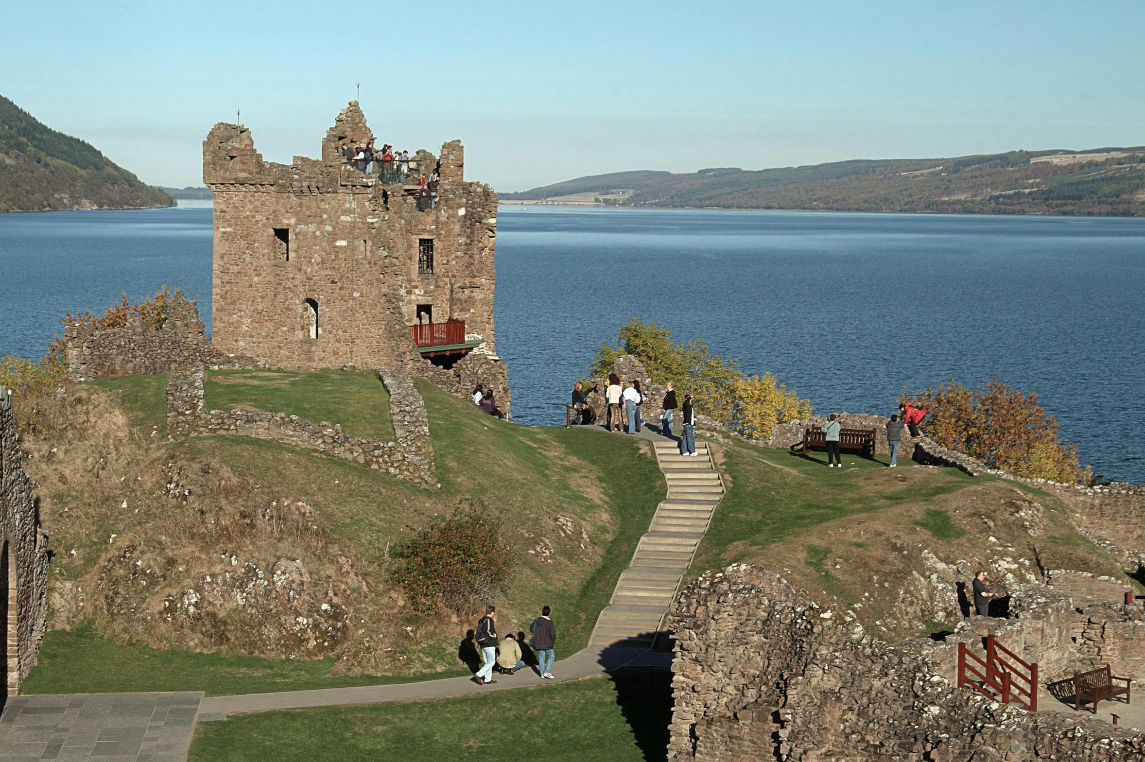 Urquhart Castle ruins on Loch Ness
